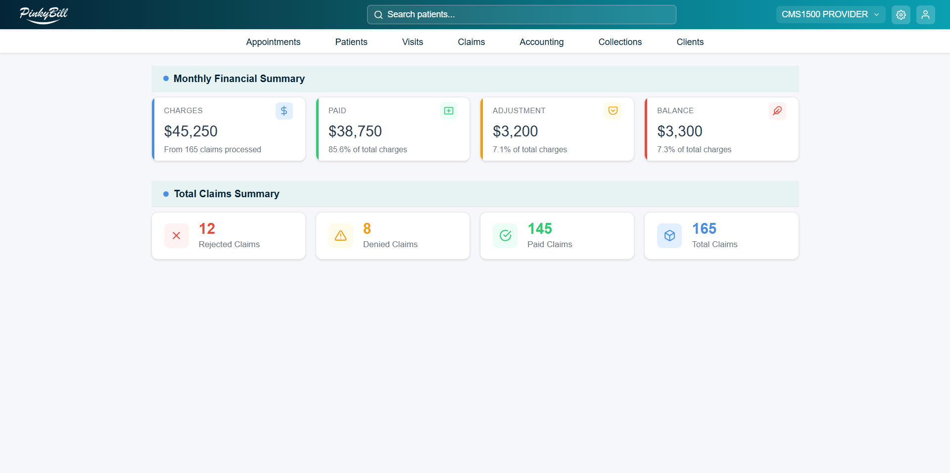 PinkyBill Dashboard